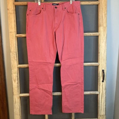 Chaps Men's Red Pants Size 36x32, 100% Cotton - Image 1 of 4