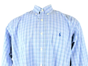 Ralph Lauren Blake Hemd Herren XL Blau Farbe Kariert Baumwolle - Bild 1 von 8