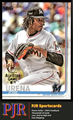 Jose Urena 2019 Topps #20 Miami Marlins All-Star Game - Image 1 of 2