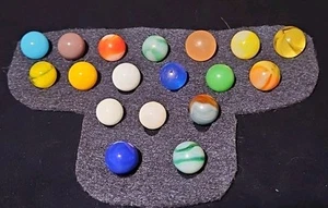 Vintage Hand-Blown Machine Made Marbles Mixed Lot Of 18 #43 - Picture 1 of 12