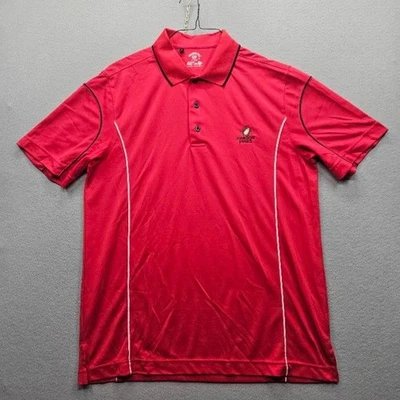 Monterey Club Men's Size Large Red Harbor Pines Polo Shirt — 第 1/4 张图片