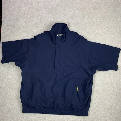Zero Retrictions Mens XXL Goretex Windbreaker Tour Lite 1/4 Zip  Blue Pullover - Image 1 of 4