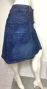 Venezia Women’s Blue Denim Skort Size 28 Stretch 5-Pocket Jean Skirt Shorts Comb - Picture 1 of 9