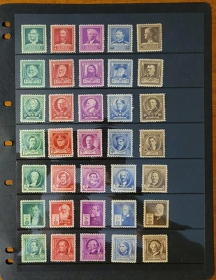 US Stamps #859-893 Famous Americans Issue Complete Set MNH OG - CV $33 - Image 1 of 3