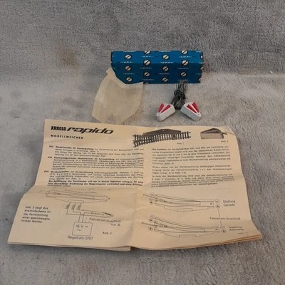 Arnold Rapido 0721 Lot Of 2 Point Route Settings W/ Instructions (German)Vintage - Image 1 of 4