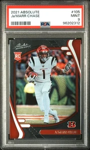 Absolute JaMarr Chase #105 RC 2021 Bengals PSA 9 como nuevo - Imagen 1 de 2