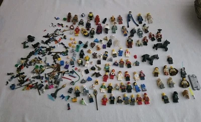 Lote de peças de acessórios Lego mini figuras armas Marvel Star Wars piratas peças - Imagem 1 de 4