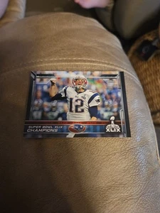 2015 Topps Football Tom Brady New England Patriots Super Bowl XLIX Champions 302 - Picture 1 of 2