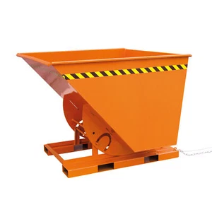 Kippbehälter Hoch 1250 L | TL 1500 kg - quer kippbar - Container Schütte Orange - Bild 1 von 6