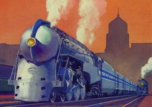 20th. CENTURY TRAINS, THE 20th. CENTURY LIMITED, 20 CENTS STAMPED POSTAL CARD - Picture 1 of 2