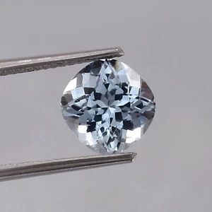 AAA Wonderfull Natural Brazilian Aquamarine Loose Cushion Gemstone Cut 7x7 MM - Picture 1 of 4