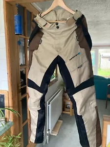 SPADA EXPLORER WATERPROOF MOTORCYCLE TOURING TEXTILE TROUSERS SAND MIX - Picture 1 of 15