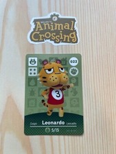Leonardo #022 Animal Crossing Amiibo Card Authentic Series 1 MINT NEVER SCANNED