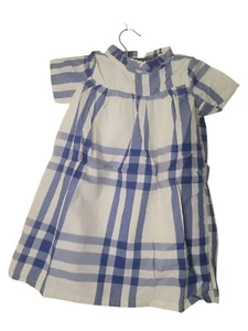 Burberry girls' blue check dress, size 6-7 years - Picture 1 of 4