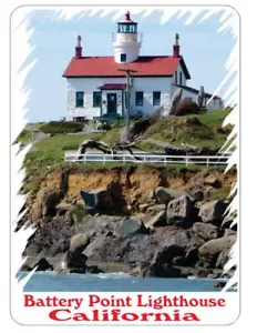Battery Point Lighthouse Sticker Decal California R7296 - Picture 1 of 1