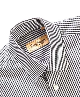 $225 PaulStuart Black/White Gingham Cotton Shirt SZ SMALL - Image 1 of 4
