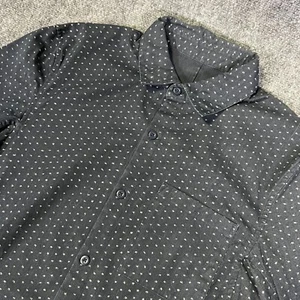 Camisa Lululemon Para Hombre Digital Estampado Polkadot Abotonada Manga Corta Azul Marino XS/S - Imagen 1 de 13
