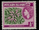 Pitcairn Islands Qeii Sg18, ½D Green & Reddish Lilac, M Mint.