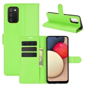 Schutz Handy Hülle für Samsung Galaxy A02s Case Cover Tasche Etuis Bumper Grün - Afbeelding 1 van 6