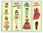 8 Comic Katy K Bookmarks to Cut-&-Use, Archival CardStock, 