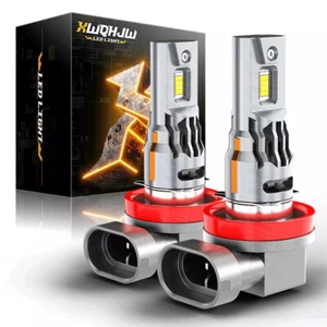 XWQHJW H11 LED Headlight Bulb Low Beam Fanless 6000K Pure White Plug Play 2pcs - Picture 1 of 10
