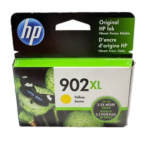 HP 902XL Genuine Ink Cartridge High Yield Yellow T6M10AN New, Sealed Exp.4/2023. - Picture 1 of 6