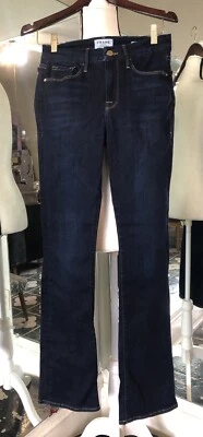 FRAME DENIM sz 27 Le Mini Boot Jeans Dark Navy Stretch Flare - Image 1 of 4