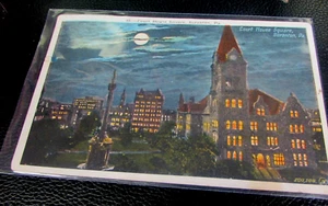 VINTAGE - GERICHTSHAUS QUADRATISCH - SCRANTON PA - POSTKARTE - SEHR GUTER ZUSTAND 1927 - Bild 1 von 2