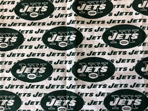 Tela Vintage NFL New York Jets Fútbol Tela Algodón 1/4 yarda, 9" x 58" - Imagen 1 de 1