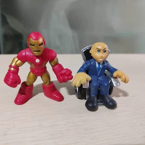 Lot of 2pcs Playskool MARVEL SUPER HERO SQUAD PROFESSOR & Iron Man Figure - Picture 1 of 3