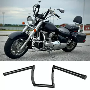 Manillar de barras de arrastre de 1" negro para motocicleta Suzuki Boulevard C90 109R - Imagen 1 de 10