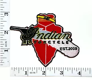 Embroidered Patch - Motorcycle - Native American - Indian Motorcycle - Iron-on - Picture 1 of 1