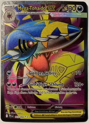 Pokemon Mega-Tohaido EX Deutsch 113/094 Fatale Flammen Full Art Near Mint - Bild 1 von 2
