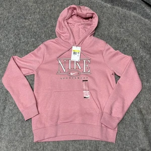 Nike Women’s Sportswear Club Fleece Graphic Hoodie Sz S NEW IB1992-699 (49-15) - Picture 1 of 6