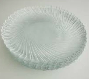 Vintage Arcoroc Glas Teller 7,5" SEA BREEZE Swirl Scalloped FRANKREICH (7 Teller) - Bild 1 von 1