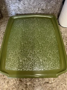 Vintage RARE Rubbermaid Avocado Crazy Daisy Dish Drainer Tray Sink Mat #BA1-1161 - Picture 1 of 8