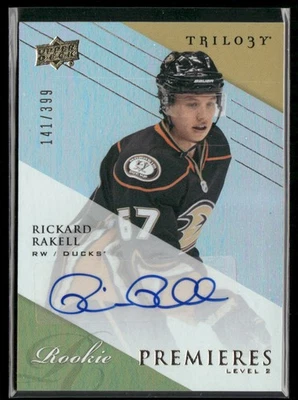 2013-14 Upper Deck Trilogy Rickard Rakell RC Auto /399 #192 Anaheim Ducks - Image 1 of 2