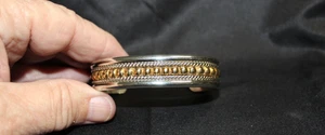 Pulsera de plata de ley y 12k llena de golod sello M (¿Arnold Maloney?) 30 gramos - Imagen 1 de 3