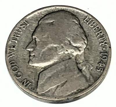 # C3410    U.S.  WAR DATE NICKEL   1945-P - Image 1 of 2