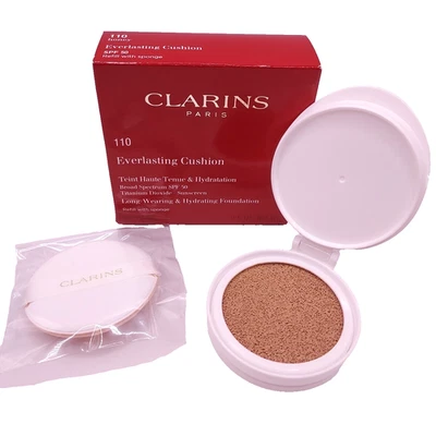 Base Cojín Clarins Everlasting RECARGA con Esponja MIEL 110 Sellada Foto 1 de 4