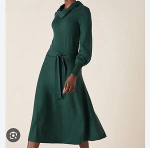 Monsoon Knit Jumper Dress Green Belted Midi Size Small Bnwt - Picture 1 of 3