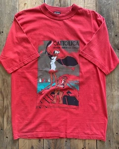 Vintage Hot House Cattolica T-Shirt - Red - Large - Cotton - Picture 1 of 12