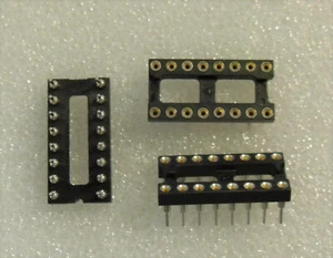 16 Pin DIP Socket - Gold Inserts Machined Pins - Augat - Picture 1 of 1