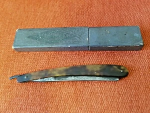 Maquinilla de afeitar recta vintage PLANTA DE TRABAJO CIUDAD DE VACHA URSS CALZADO NATIVO 1954 ССР  - Imagen 1 de 12