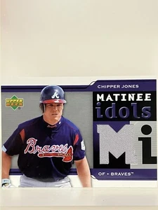 2004 Upper Deck Baseball. Chipper Jones Matinee Idols Game Used Jersey Relic. - Picture 1 of 2