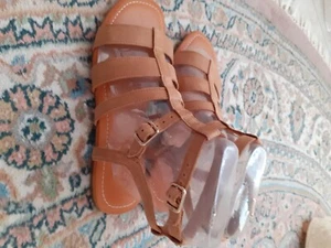 NEU! UGG Sandalen, Leder, Cognac, Größe 38 - Bild 1 von 4