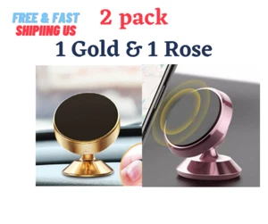 2Pack Magnetic Car Mount Dashboard Holder For Cell Phone Universal 3 in 1 - Photo 1 sur 12