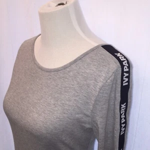 Ivy Park Bodysuit Size S Stretchy Knit Logo Tape Accent Long Sleeves - Picture 1 of 10
