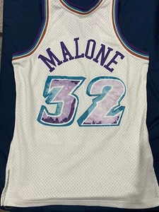 1996-1997 HWC Swingman Utah Jazz Heimtrikot Karl Malone Medium (gebraucht) - Bild 1 von 12