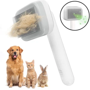 Pet Steam Brush for Shedding 2 In 1 Hair Remover for Long & Short Haired Cat Dog - Picture 1 of 10